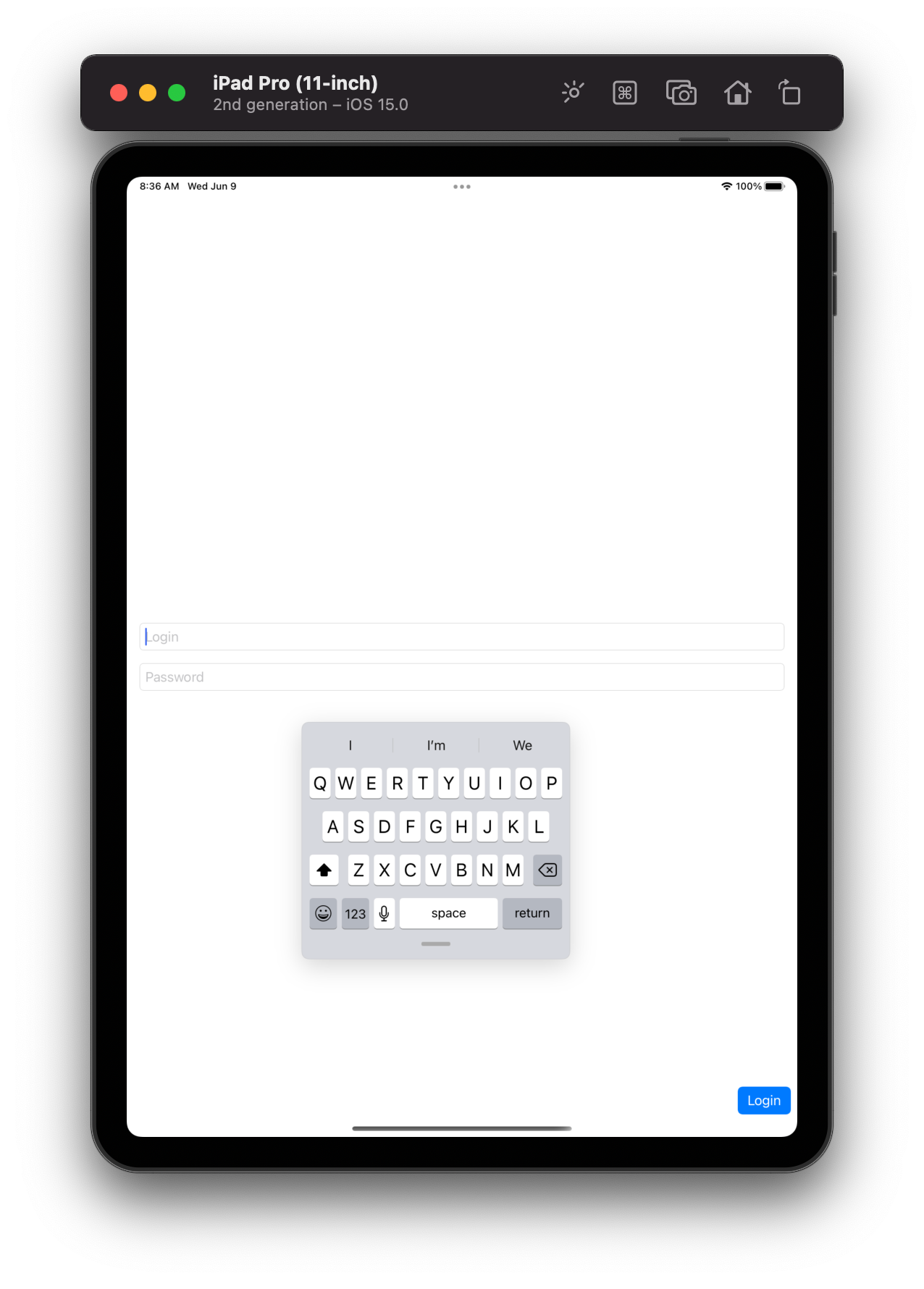 Floating keyboard on iPadOS
